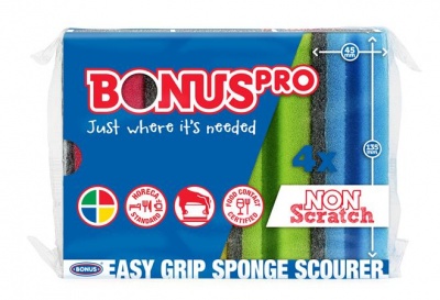 Mosogatószivacs, formázott, 4 db, BONUS