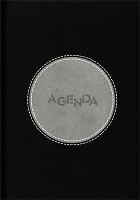 Naptár, tervező, A5, napi, DAYLINER "Central", fekete-szürke