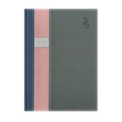 Naptár, tervező, B5, heti, TOPTIMER "Vario", kék-rózsaszín-szürke