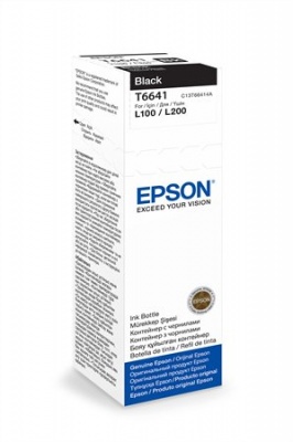 T66414A10 Tinta L100, 200mfp nyomtatókhoz, EPSON, fekete, 70ml