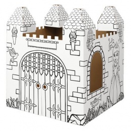 Játékház, színezhető, karton, FELLOWES, Kastély