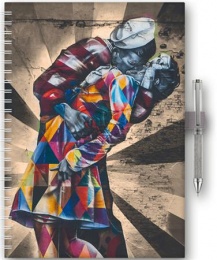 Naptár, tervező, A5, heti, DAYLINER, "InSpiral", graffiti